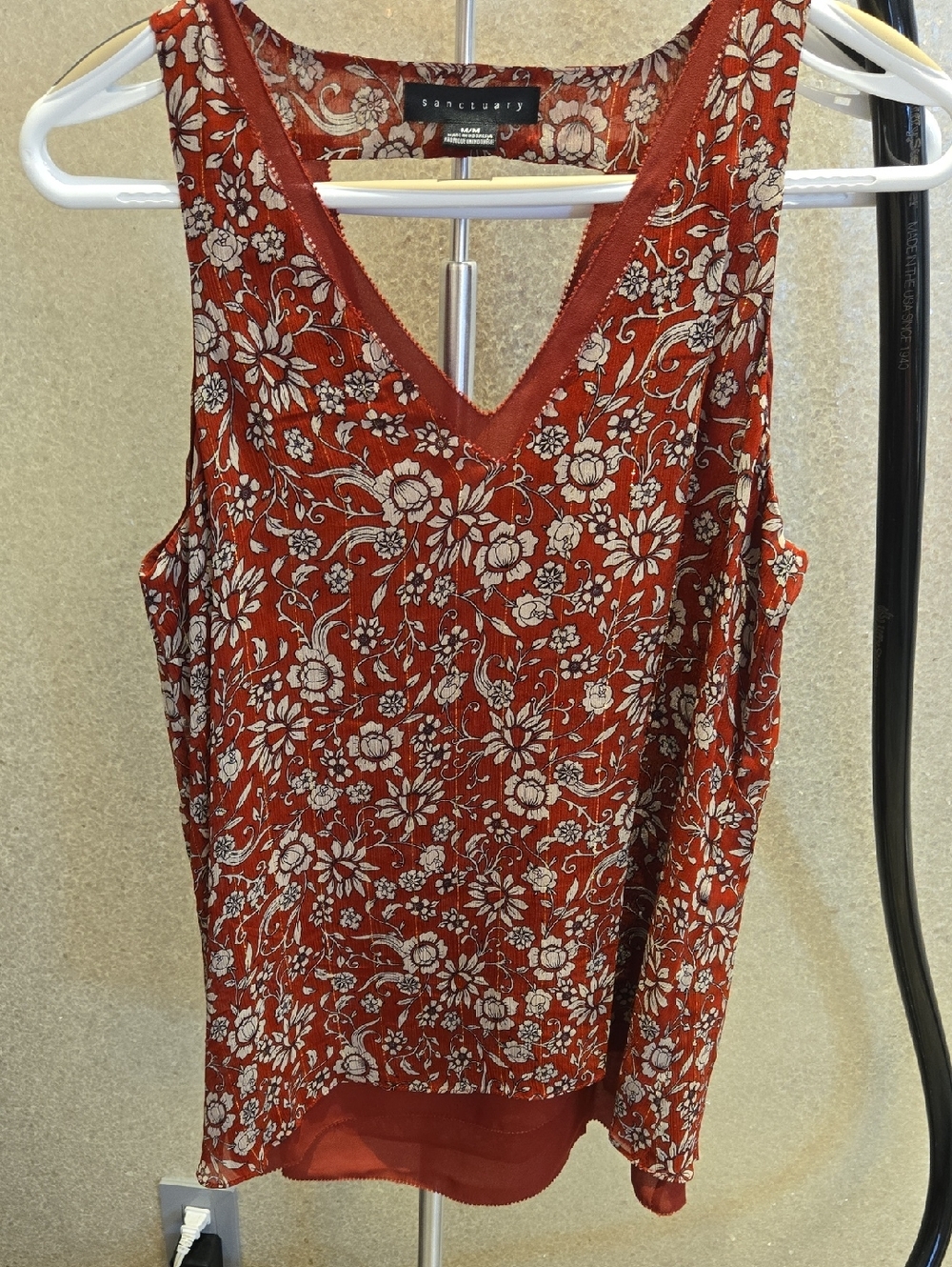 Sanctuary Rust Floral V-Neck Camisole